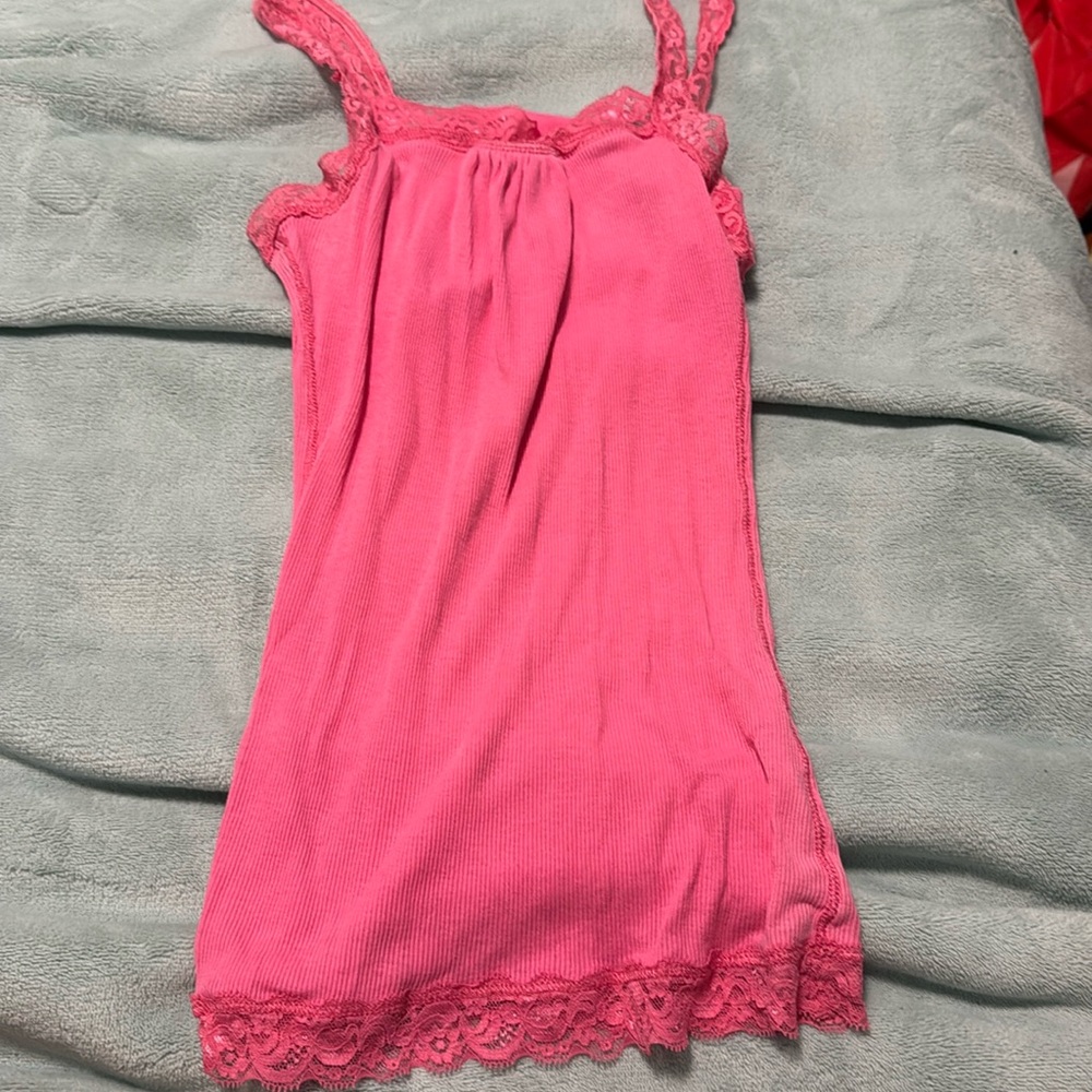 Joe Boxer Pink Camisole with Lace Trim